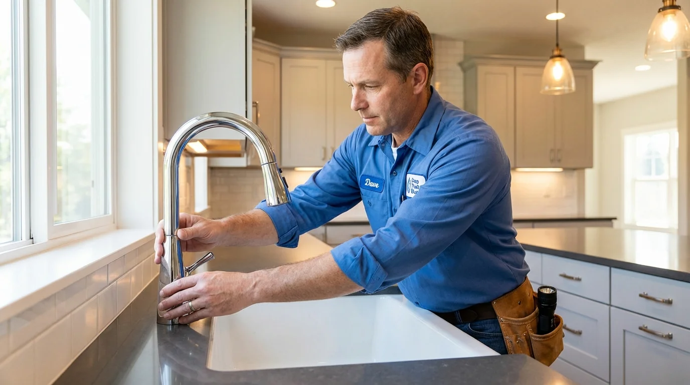 Kitchen faucet installation by Johns Plumbing LLC in South Bound Brook