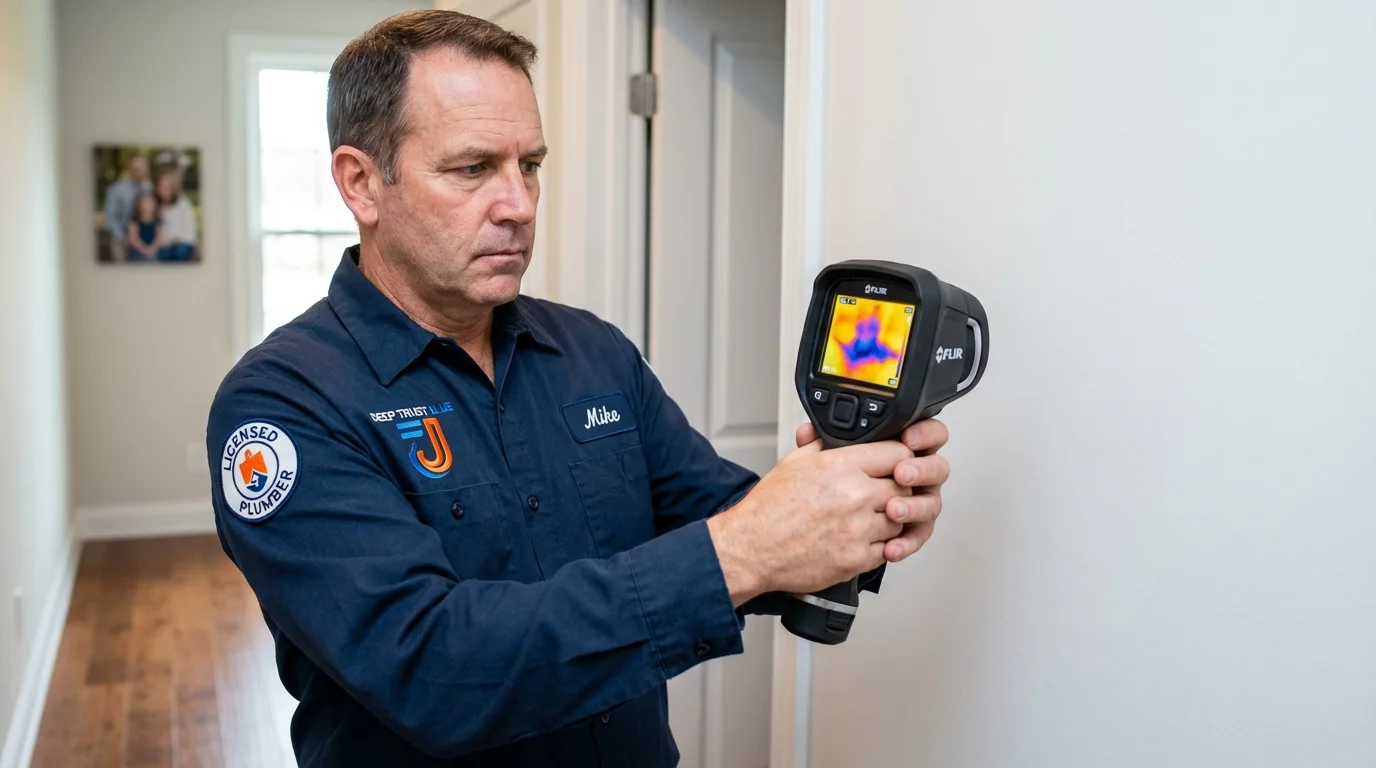 Thermal imaging leak detection by Johns Plumbing LLC in South Bound Brook
